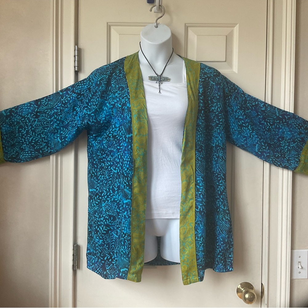 Soft Surrounding Fish Batik Print  jacket
